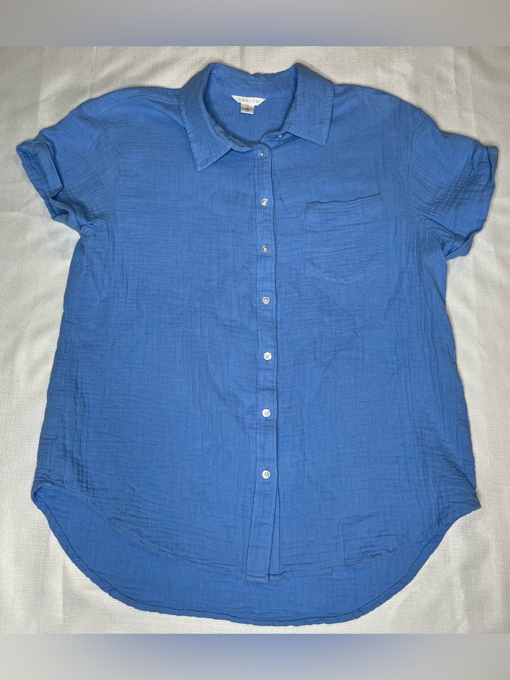 Caslon 100% Cotton Short Sleeve Button Down Shirt